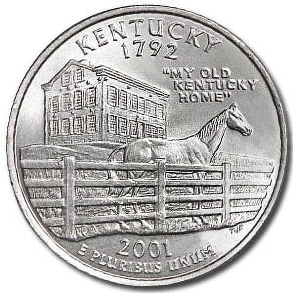 2001 P  Kentucky Quarter BU Uncirculated Clad 25c Coin