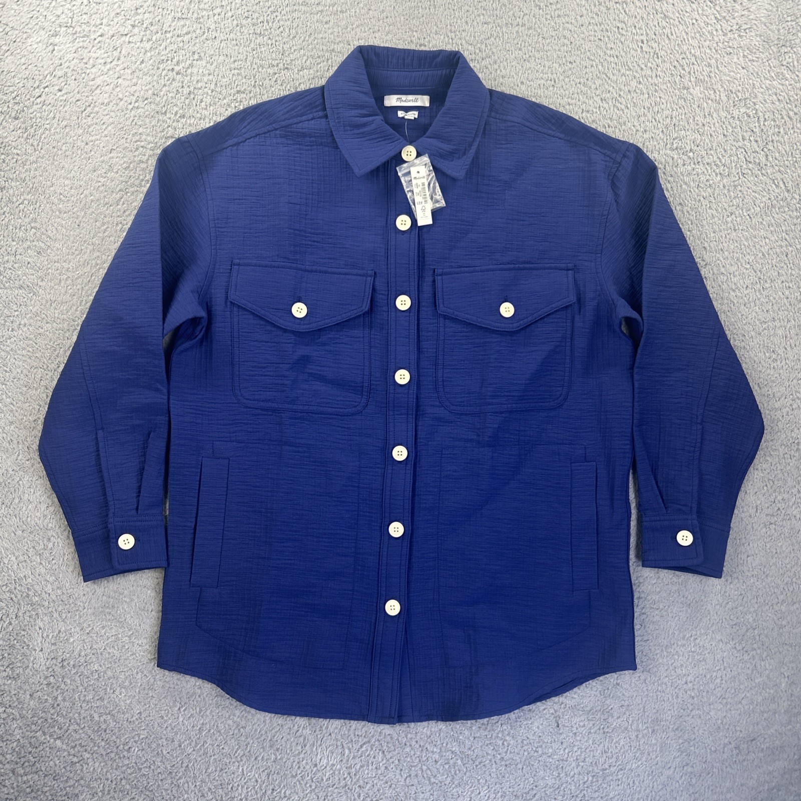 Madewell Shirt Jacket Womens XS Small Blue Super Oversized Passport Shacket NEW Madewell Shirt Jacket Womens XS Small Blue Super Oversized Passport Shacket NEW