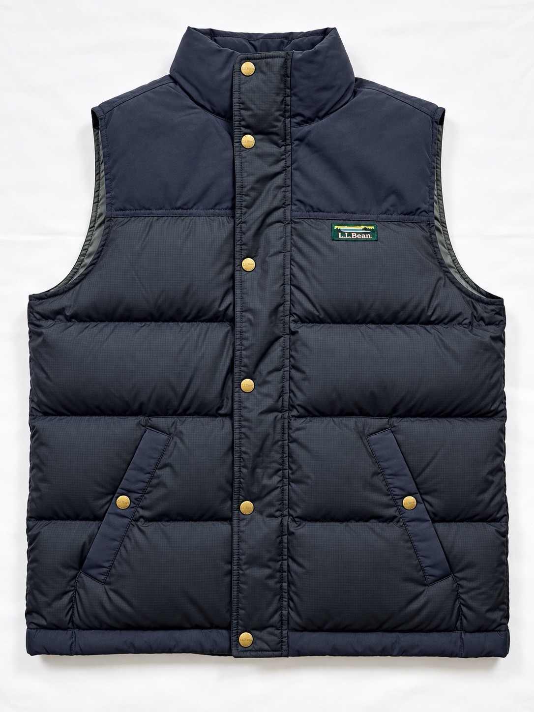 LL Bean Mountain Classic Down Puffer Vest Men\'s Large Navy Blue Pertex LL Bean Mountain Classic Down Puffer Vest Men\'s Large Navy Blue Pertex