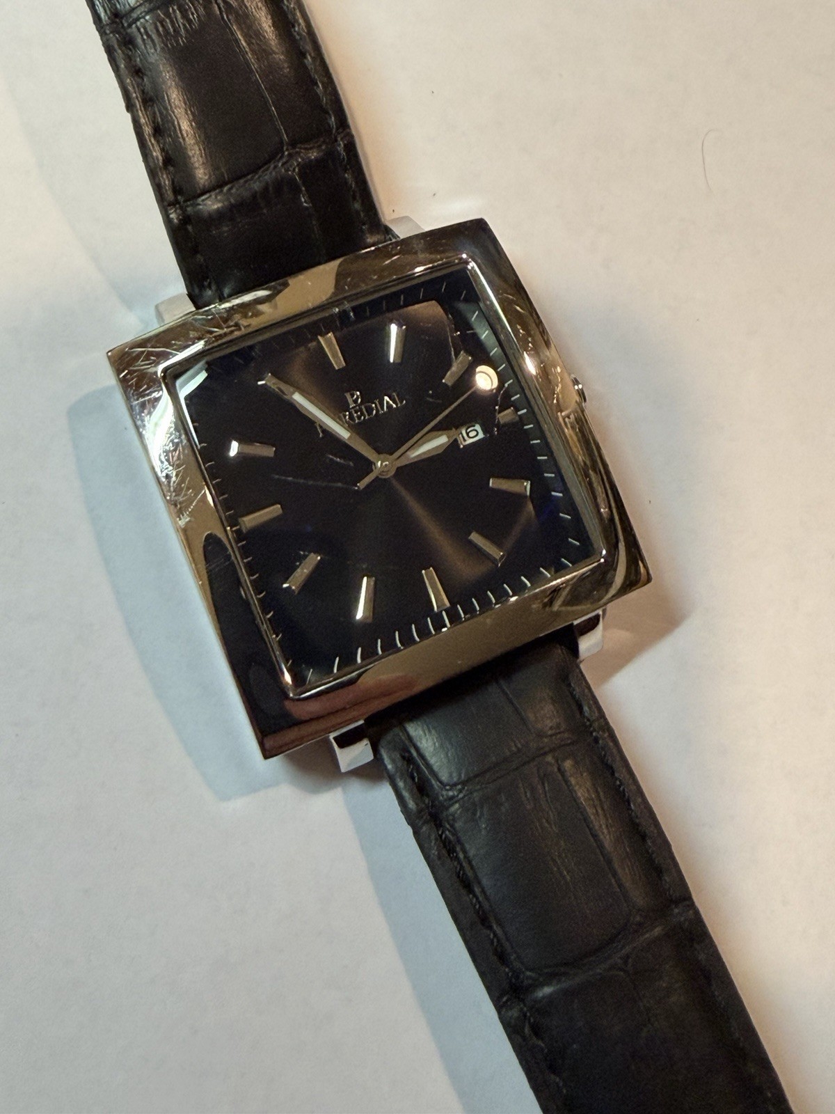 PUREDIAL Square Legacy Men\'s Watch Quartz - Date - 42mm RUNS WELL