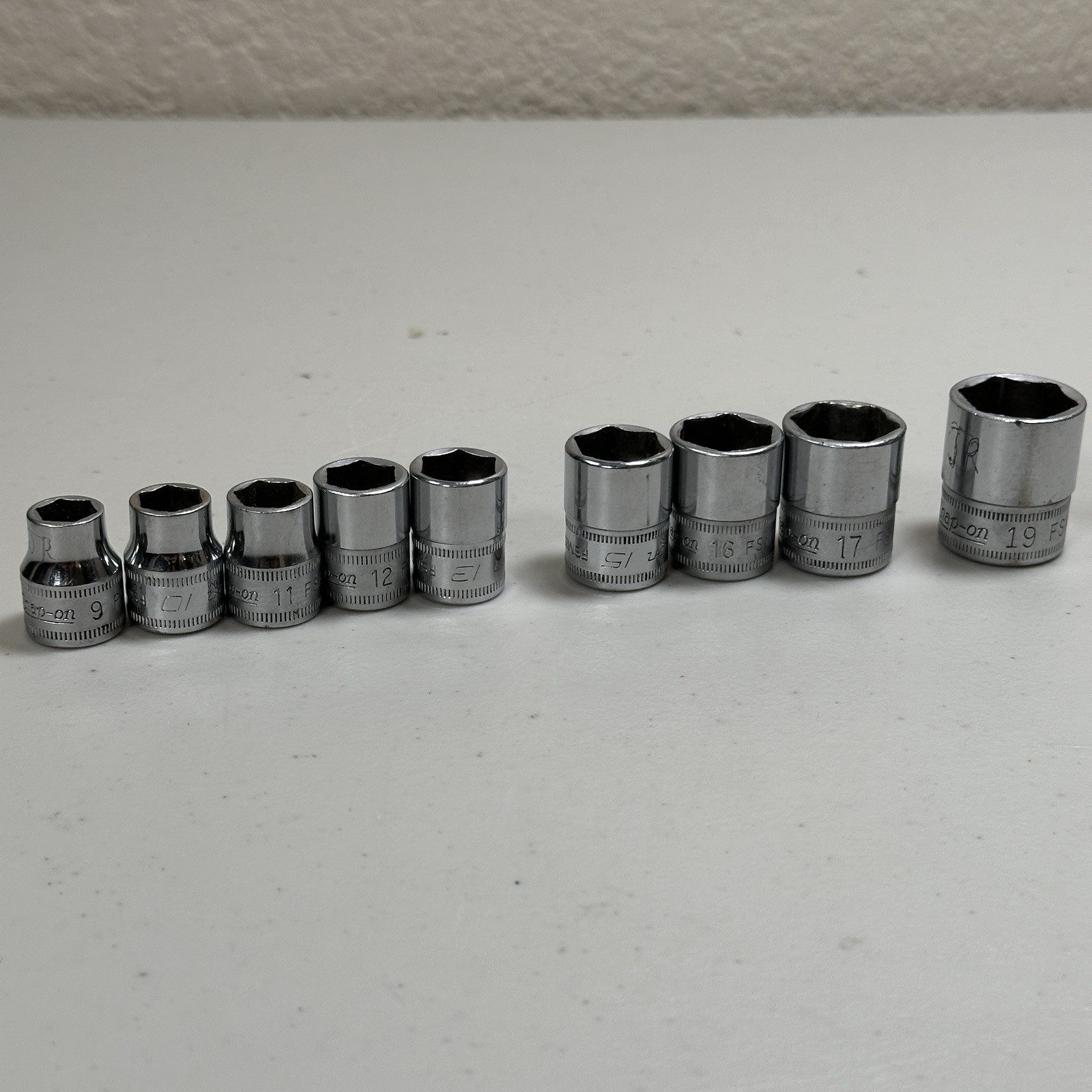 SNAP ON  9pc Shallow Metric socket Set FSM 3/8