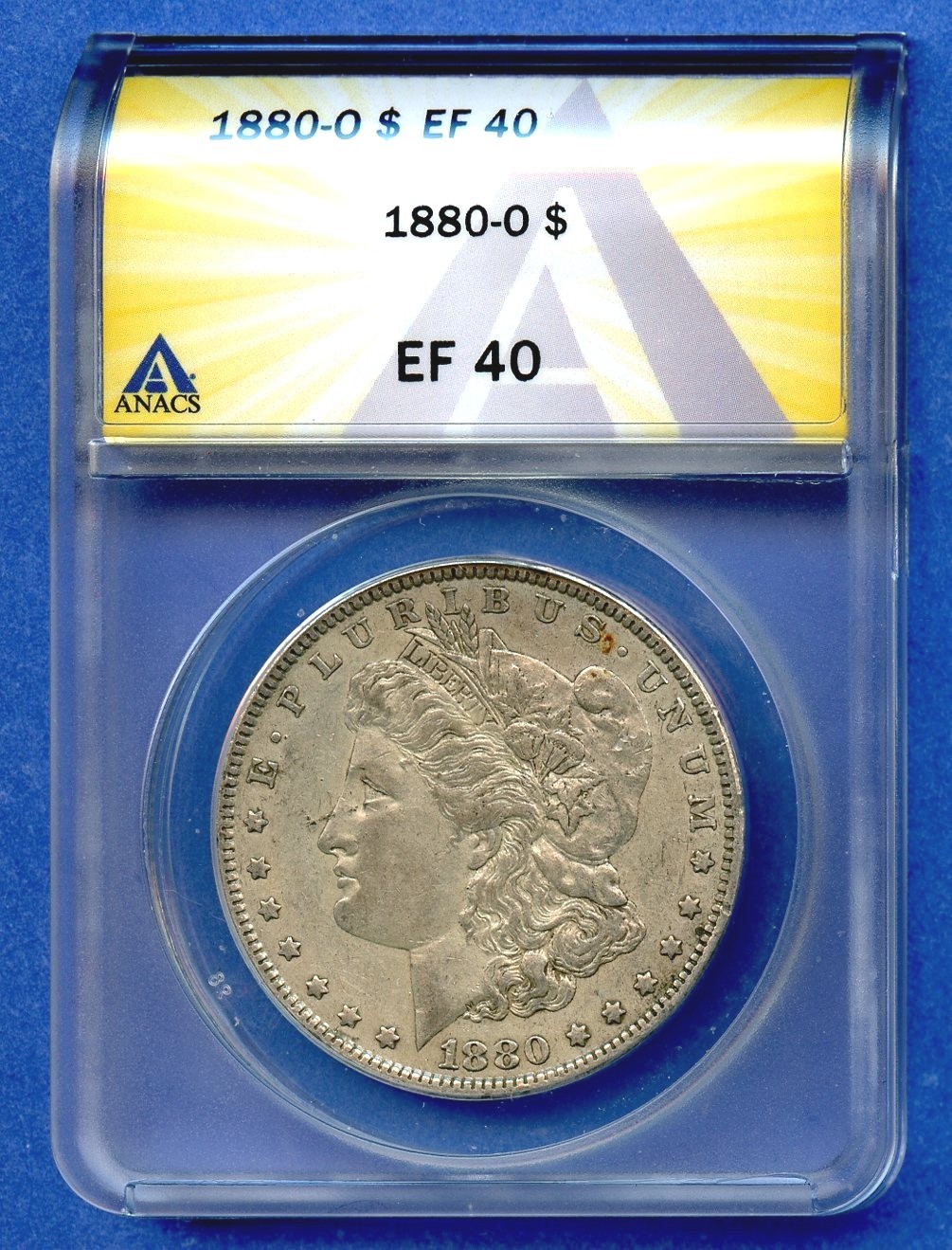 1880 O ANACS EF40 Morgan Silver Dollar $1 US Mint Rare Key Date 1880-O XF-40