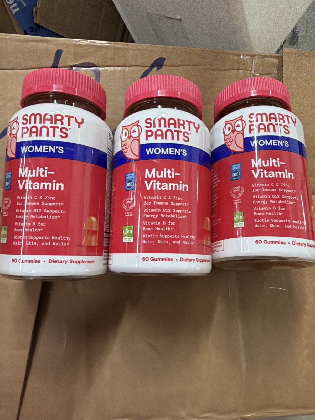 Lot Of 3 Smarty Pants Women\'s Gummy Multi Vitamins 60 Gummies Each EXP 12/26 Lot Of 3 Smarty Pants Women\'s Gummy Multi Vitamins 60 Gummies Each EXP 12/26