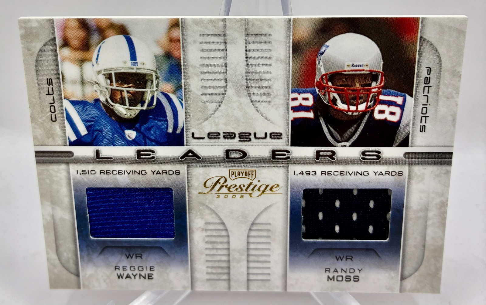 2008 Playoff Prestige - League Leaders Randy Moss, Reggie Wayne #LL-11 /250