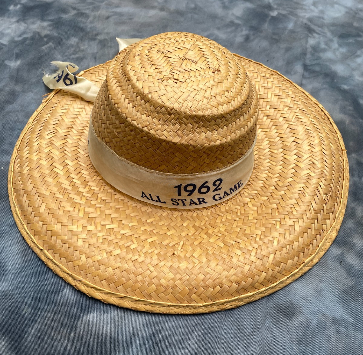 Vintage 1962 All Star Game Wicker Straw Hat Washington DC MLB Baseball