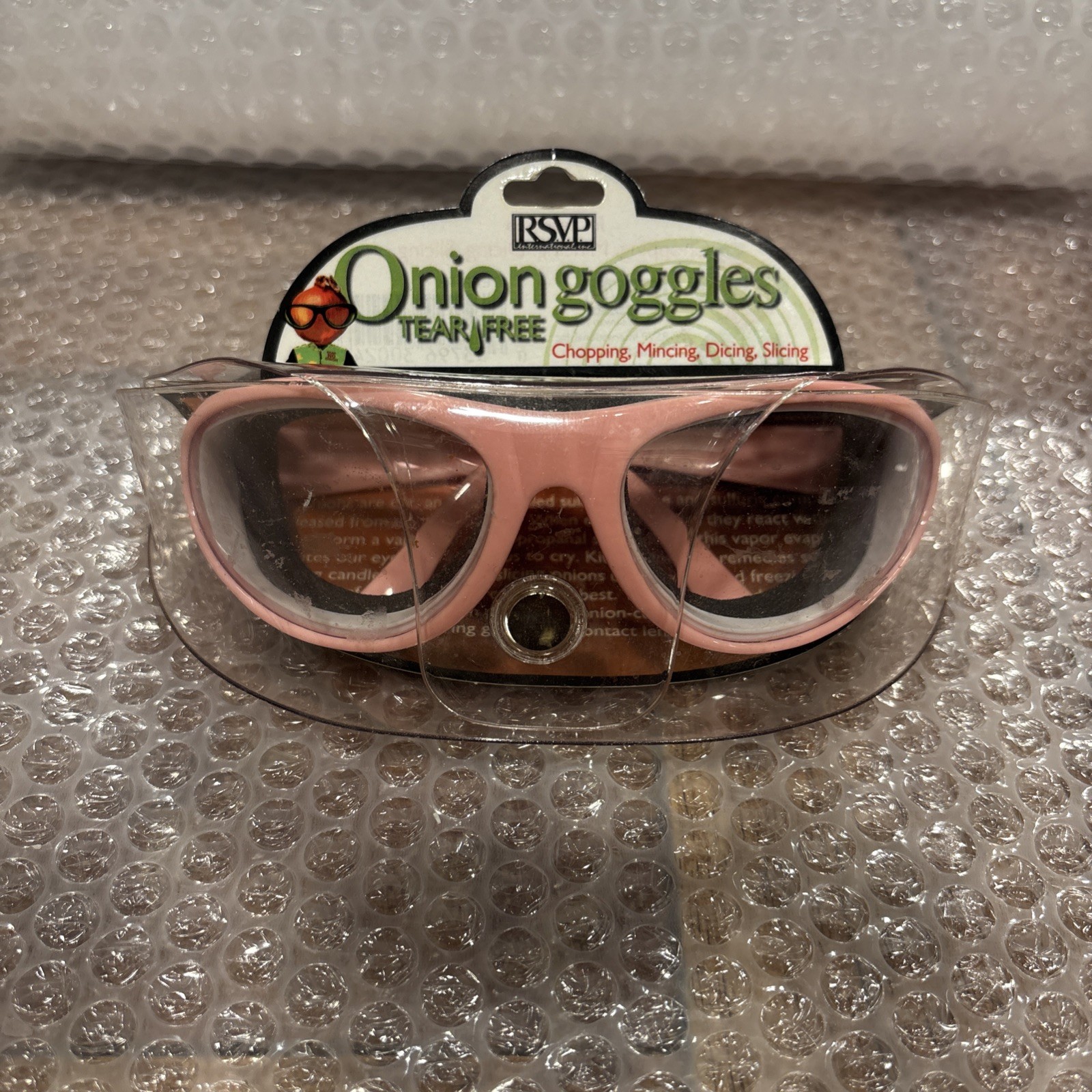 1  Pair of Pink RSVP International Onion Goggles. NEW IN BOX.     N1