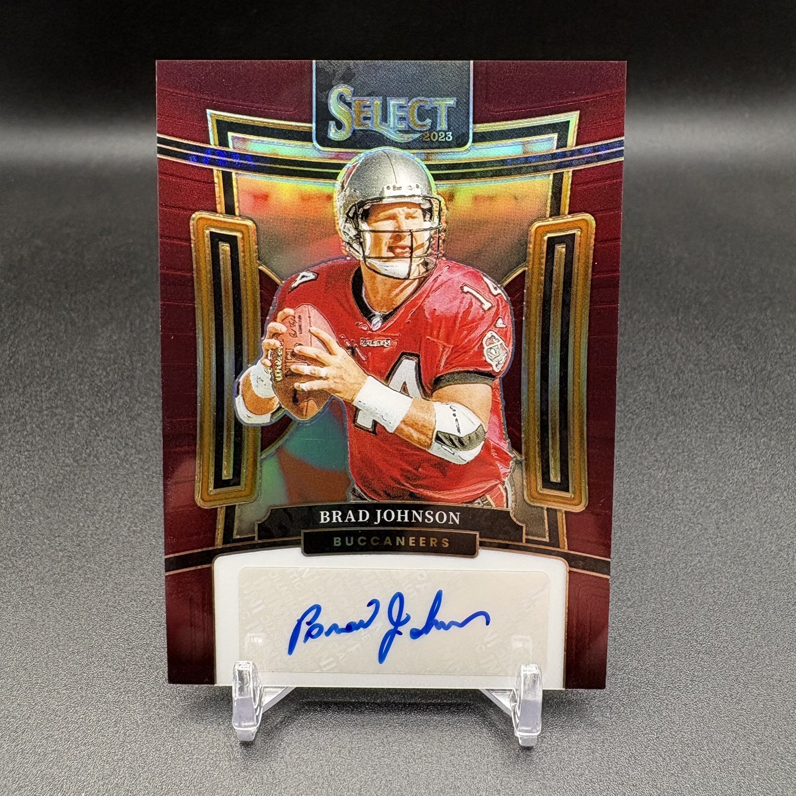 2023 Select Football Brad Johnson Maroon Auto /75 SIG-BJO Tampa Bay Buccaneers