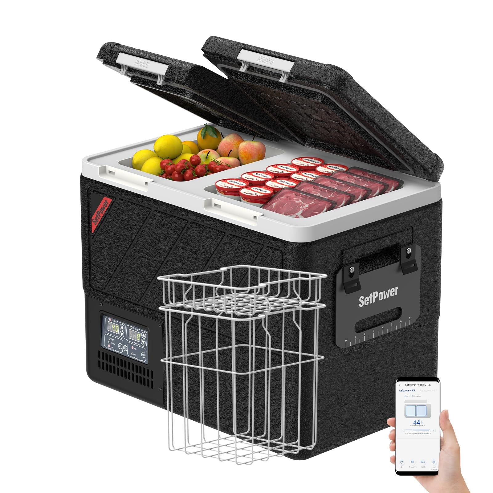 12V Portable Fridge for Car,SUV,Truck,RV,Camp,Travel,Road Trip,DT45