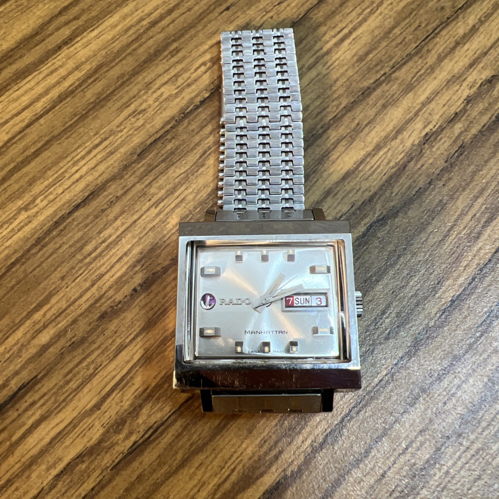 vintage Rado manhattan automatic Movement Silver Dial vintage Rado manhattan automatic Movement Silver Dial