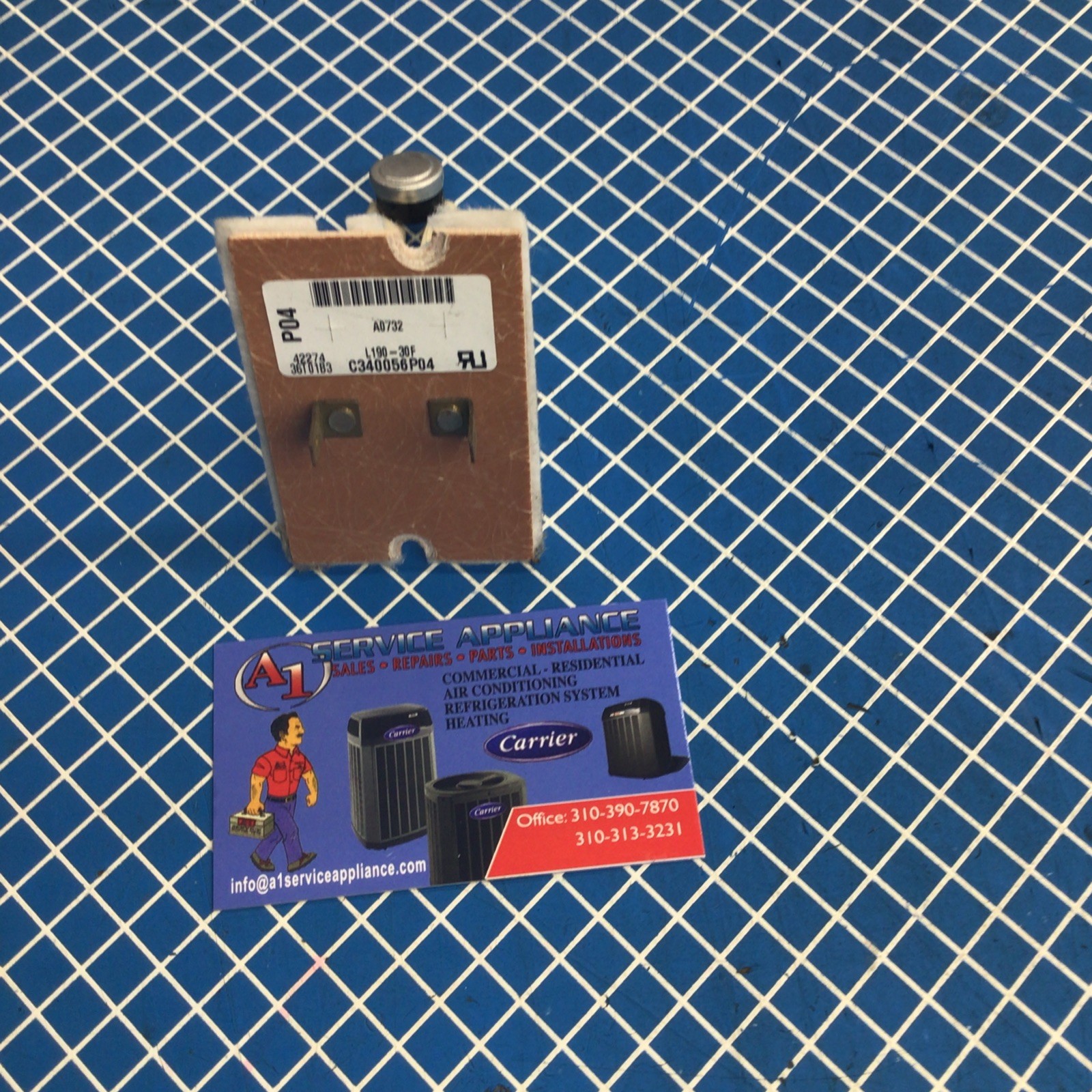 OEM Furnace Limit Switch 3 Inch Insert C340056P04 for Trane JM Parts OEM Furnace Limit Switch 3 Inch Insert C340056P04 for Trane JM Parts