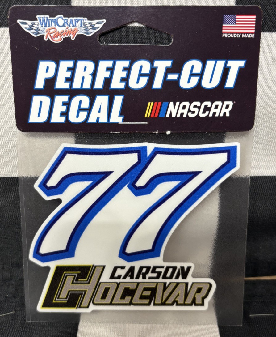 CARSON HOCEVAR #77 NASCAR RACING WINCRAFT 4X4 DECAL SHEET STICKER SHEET CARSON HOCEVAR #77 NASCAR RACING WINCRAFT 4X4 DECAL SHEET STICKER SHEET