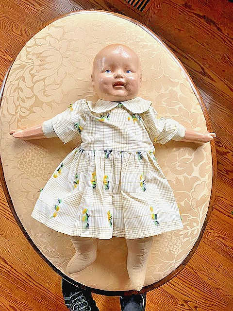 Vintage 1920s/30s E.I. Horsman Composition Baby Doll. Excellent condition