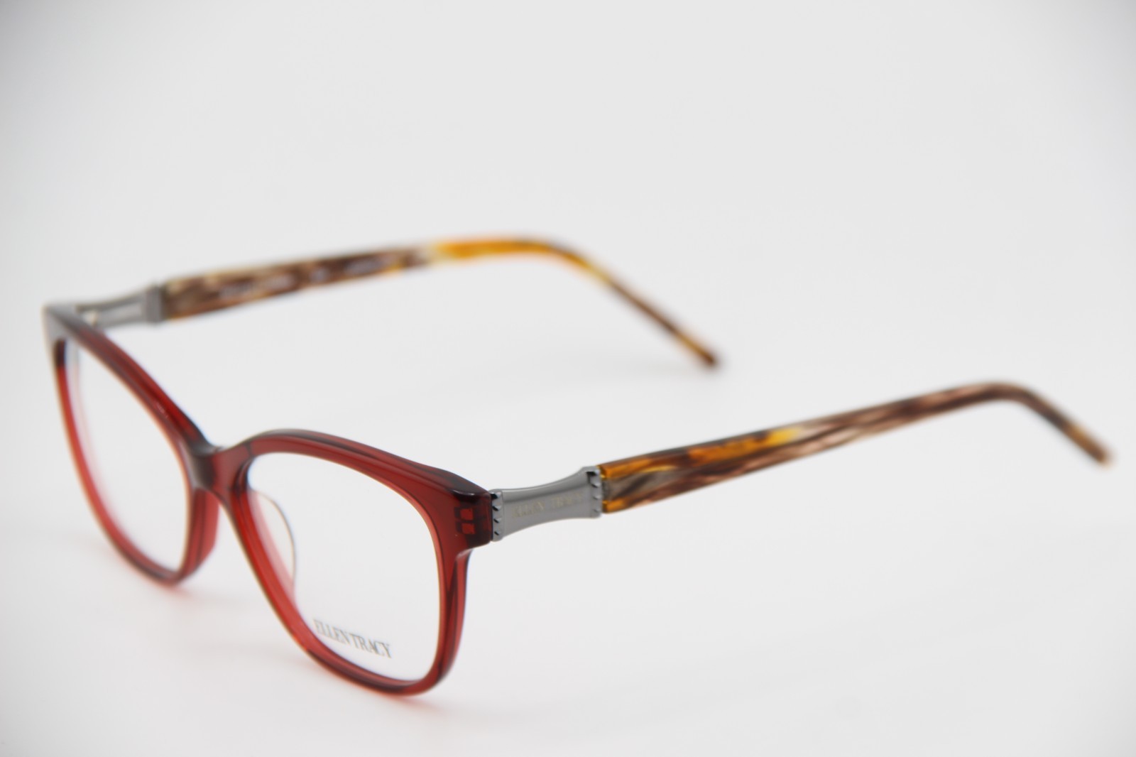 NEW ELLEN TRACY MOROCCO MERLOT SILVER TORTOISE AUTHENTIC FRAMES EYEGLASSES 54-15