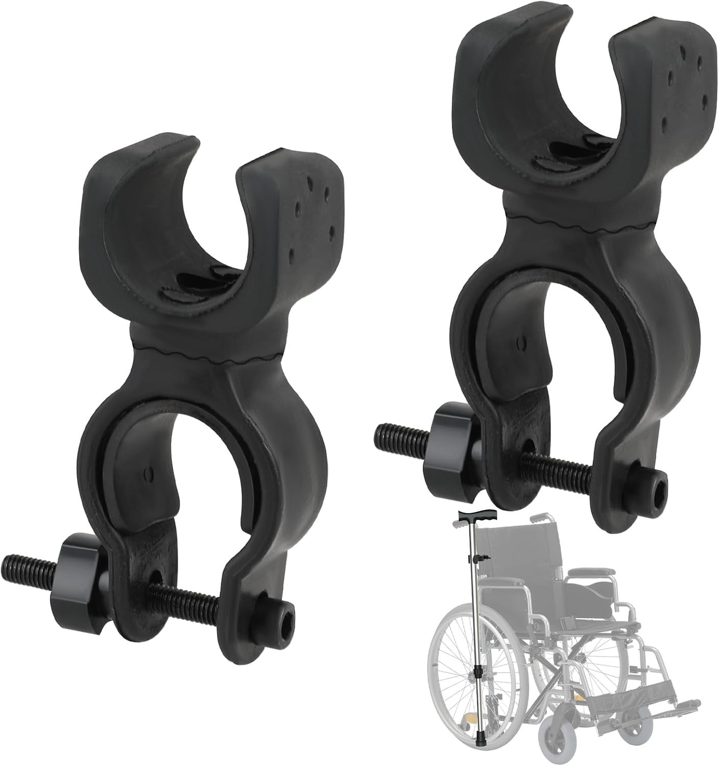 Giantree 2Pcs Black Cane Holder for the Walker, Stick Universal Crutches Stick B Giantree 2Pcs Black Cane Holder for the Walker, Stick Universal Crutches Stick B