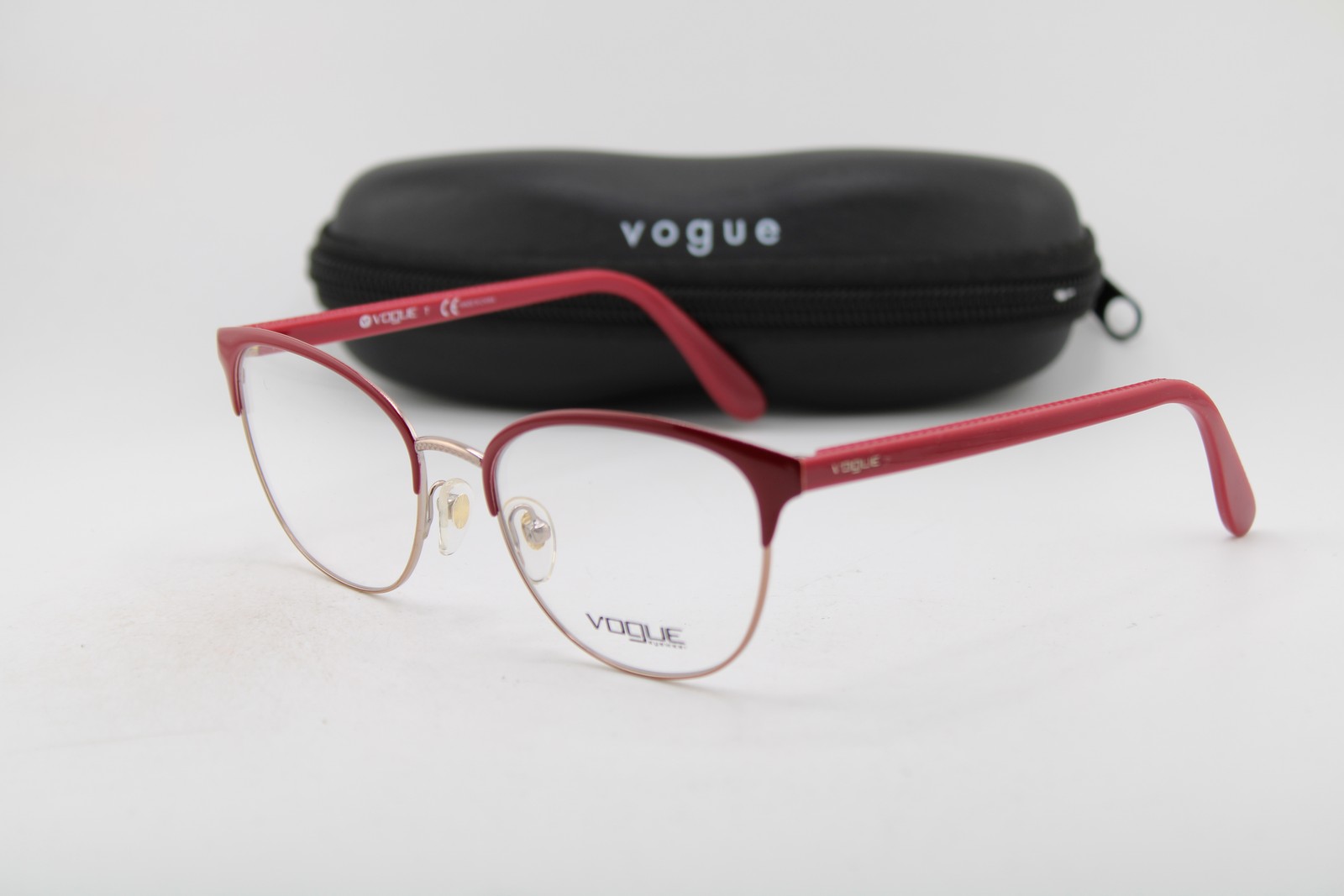 NEW VOGUE EYEWEAR VO 4088 5081 RED GUNMETAL AUTHENTIC EYEGLASSES 52-18 NEW VOGUE EYEWEAR VO 4088 5081 RED GUNMETAL AUTHENTIC EYEGLASSES 52-18