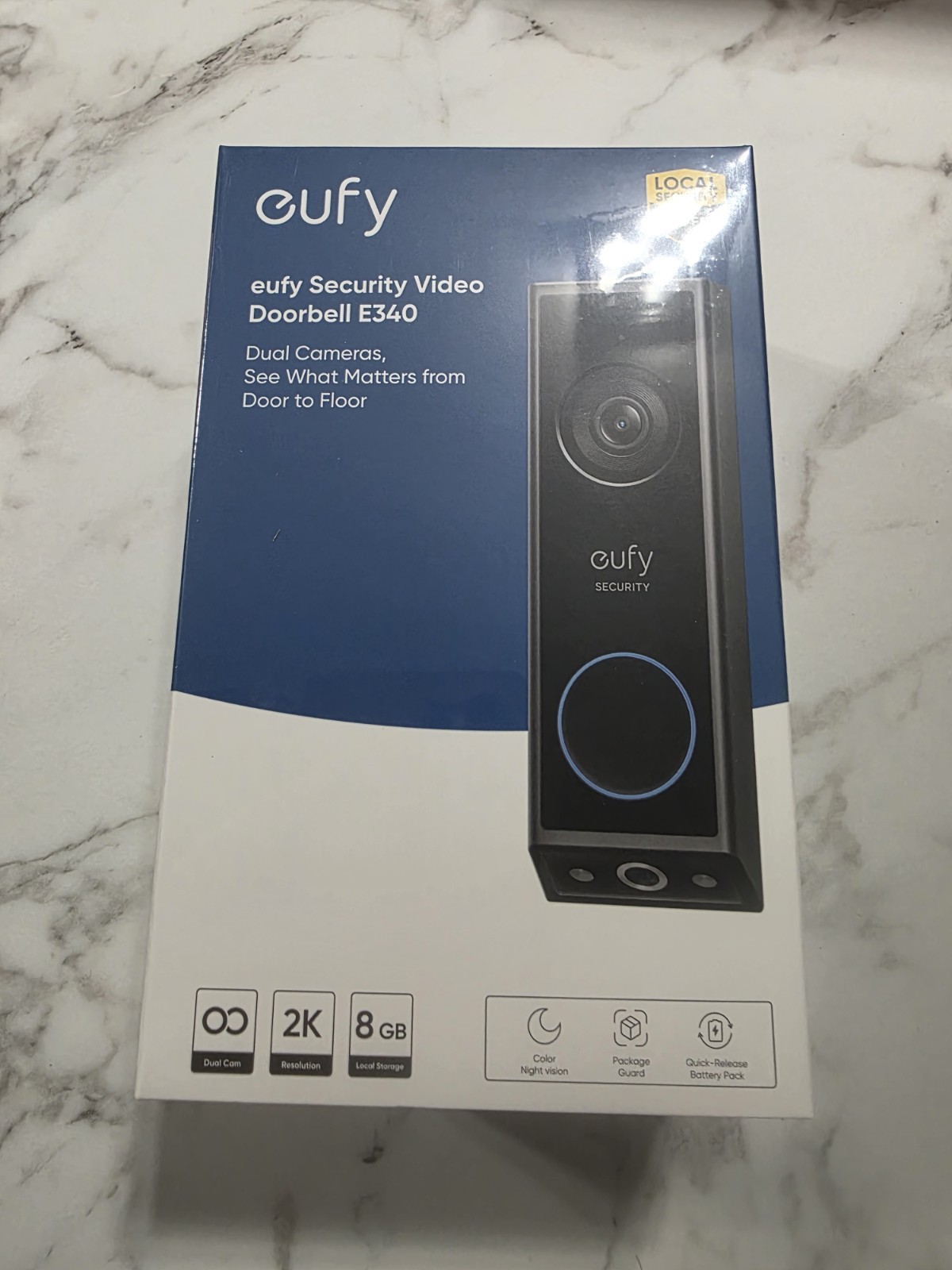 eufy Security E340 Video Smart Doorbell - Black (T8214111) - Wired Or Wireless eufy Security E340 Video Smart Doorbell - Black (T8214111) - Wired Or Wireless