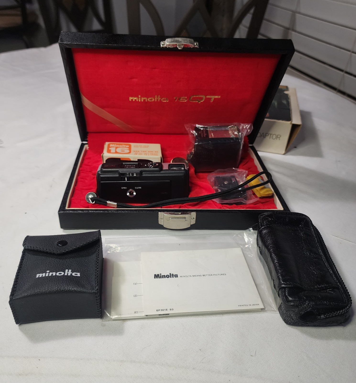 Vtg 1972 MINOLTA Japan QT Subminiature Spy Camera Kit w/Box + Case + Accessories Vtg 1972 MINOLTA Japan QT Subminiature Spy Camera Kit w/Box + Case + Accessories