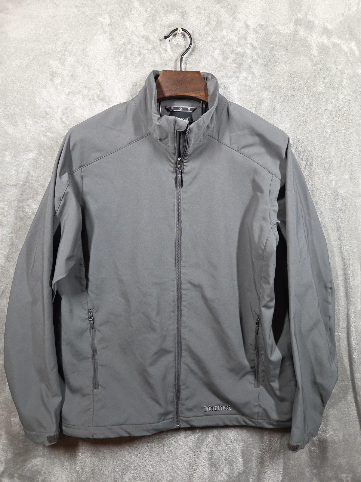 Marmot Approach Jacket Mens XL Gray M3 Soft Shell Full Zip Hiking Outdoor