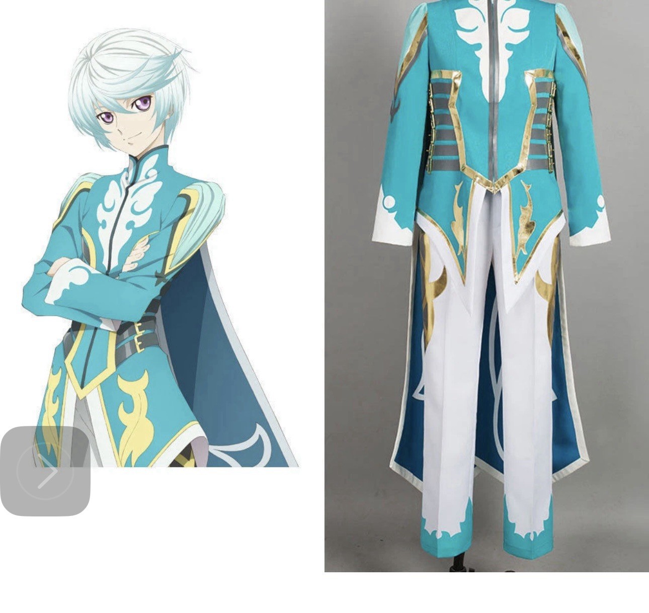Aselia the Tales of Zestiria Mikleo Cosplay Costume Suit XS SMALL CHILDS ADULTS