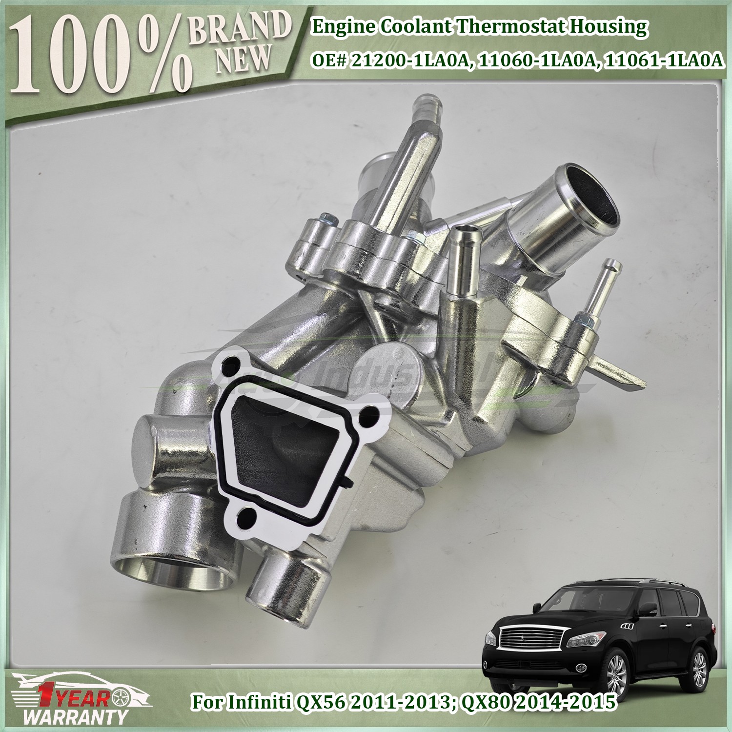 Engine Coolant Thermostat Housing 21200-1LA0A For Infiniti QX56 11-13 QX80 14-15