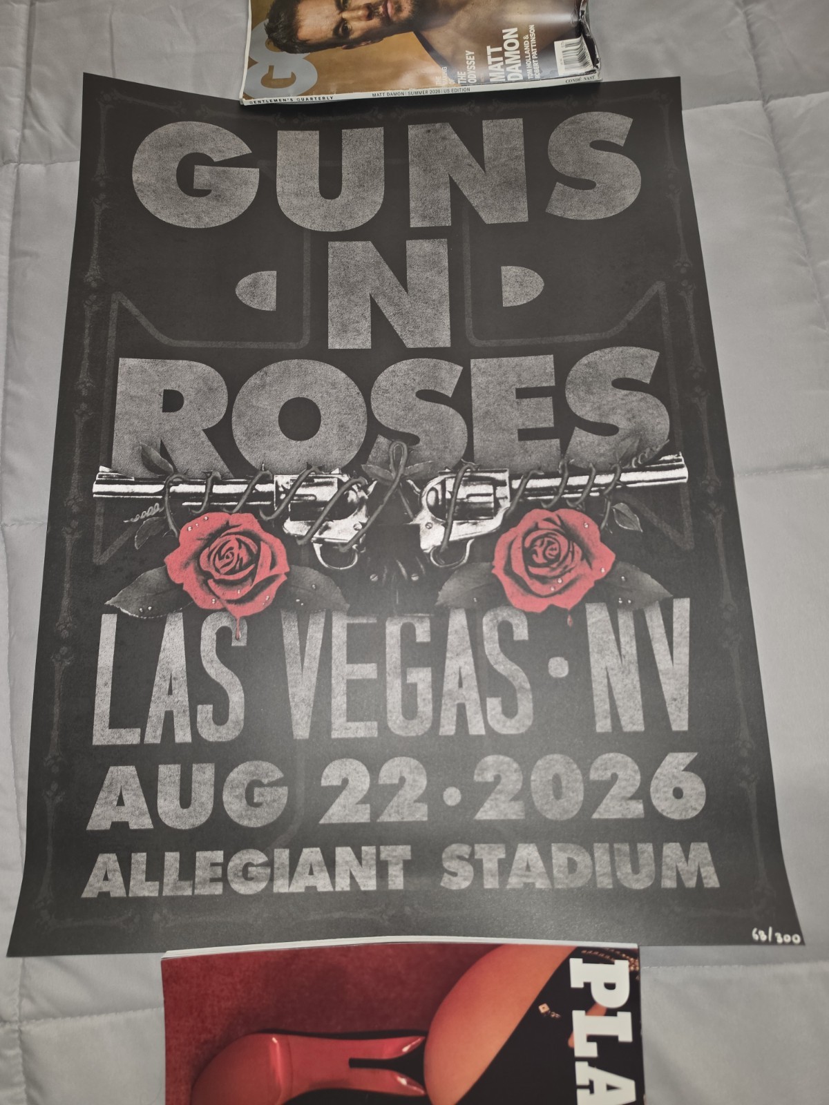 Guns N Roses Las Vegas Allegiant Stadium 2026 Tour Poster #68 of 300. NICE 