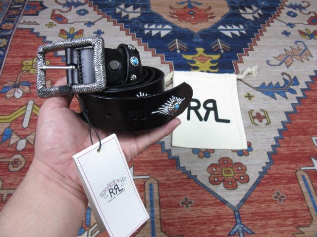 RRL Double RL Vintage Leather Belt Needle Buckle Accessories RRL Double RL Vintage Leather Belt Needle Buckle Accessories