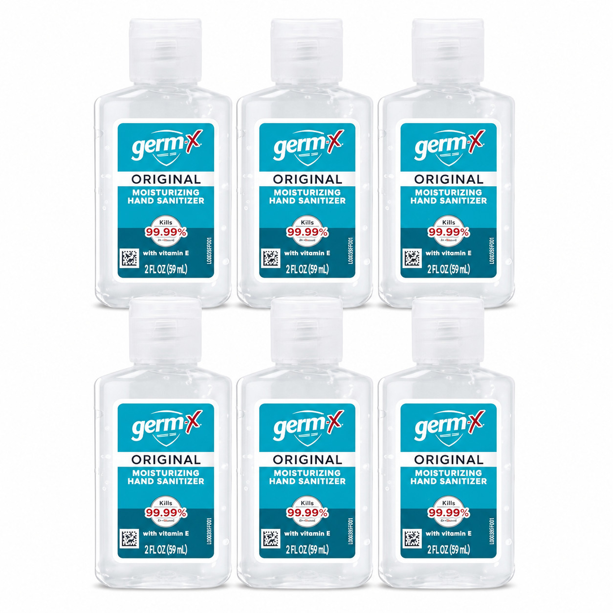 Germ-X Original Hand Sanitizer Gel 2oz Travel Size Vitamin E 6 12 Pack