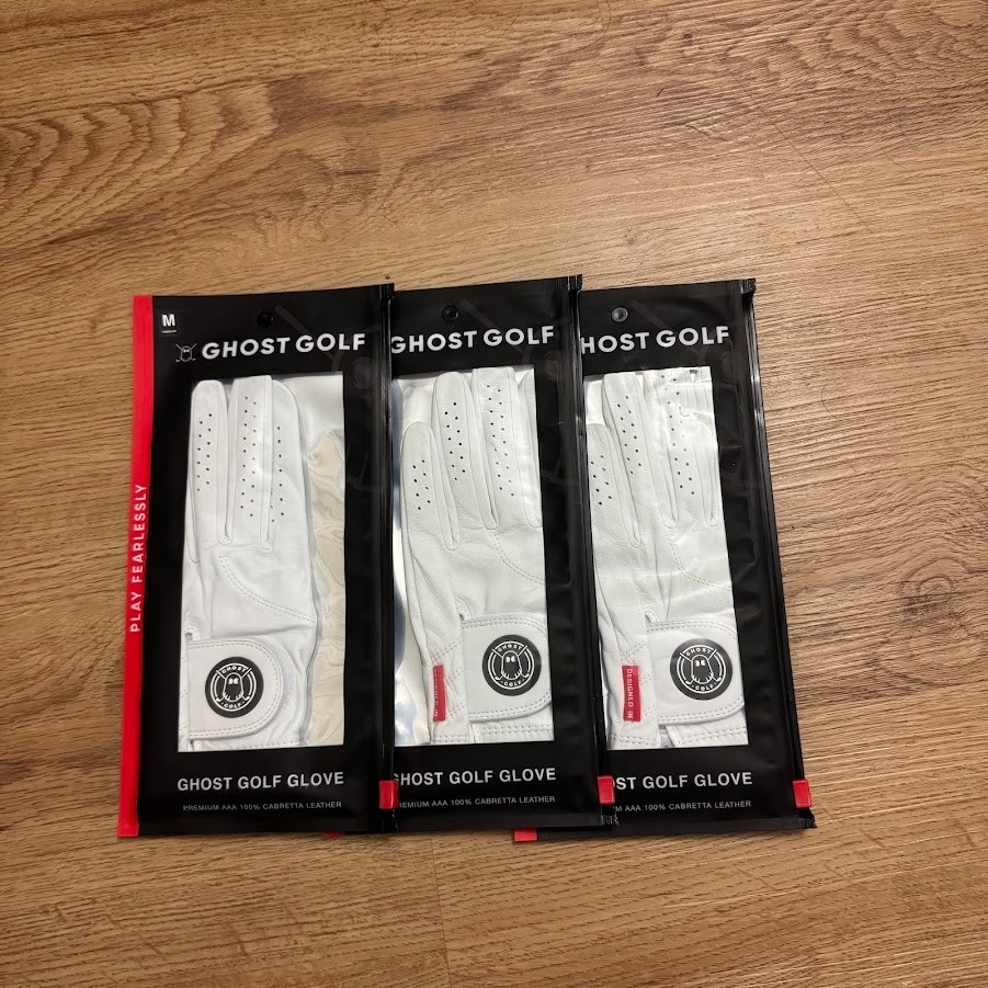 NEW 3x Ghost Golf Left-Hand Womens Ladies Golf Glove Color White Size Medium