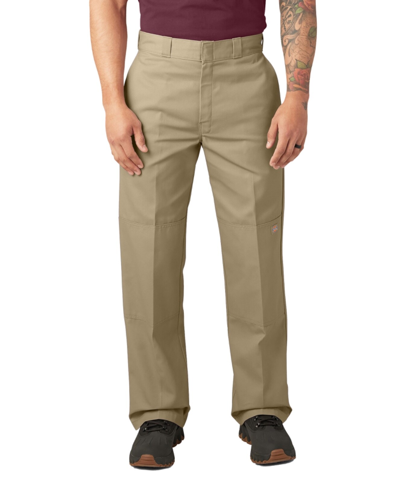 Dickies Men’s Loose Fit Double Knee Work Pants in Khaki D85283KHK