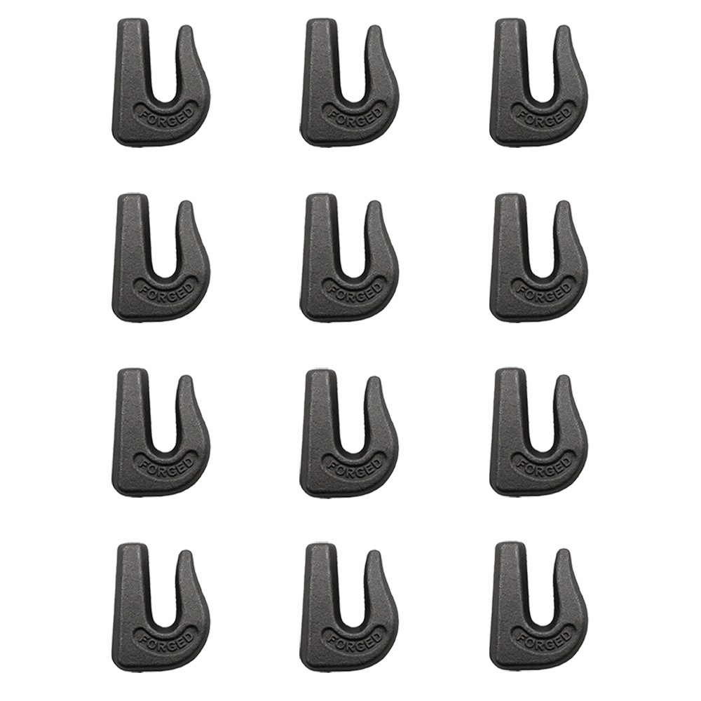 12 Weld On Grab Chain Hooks 3/8
