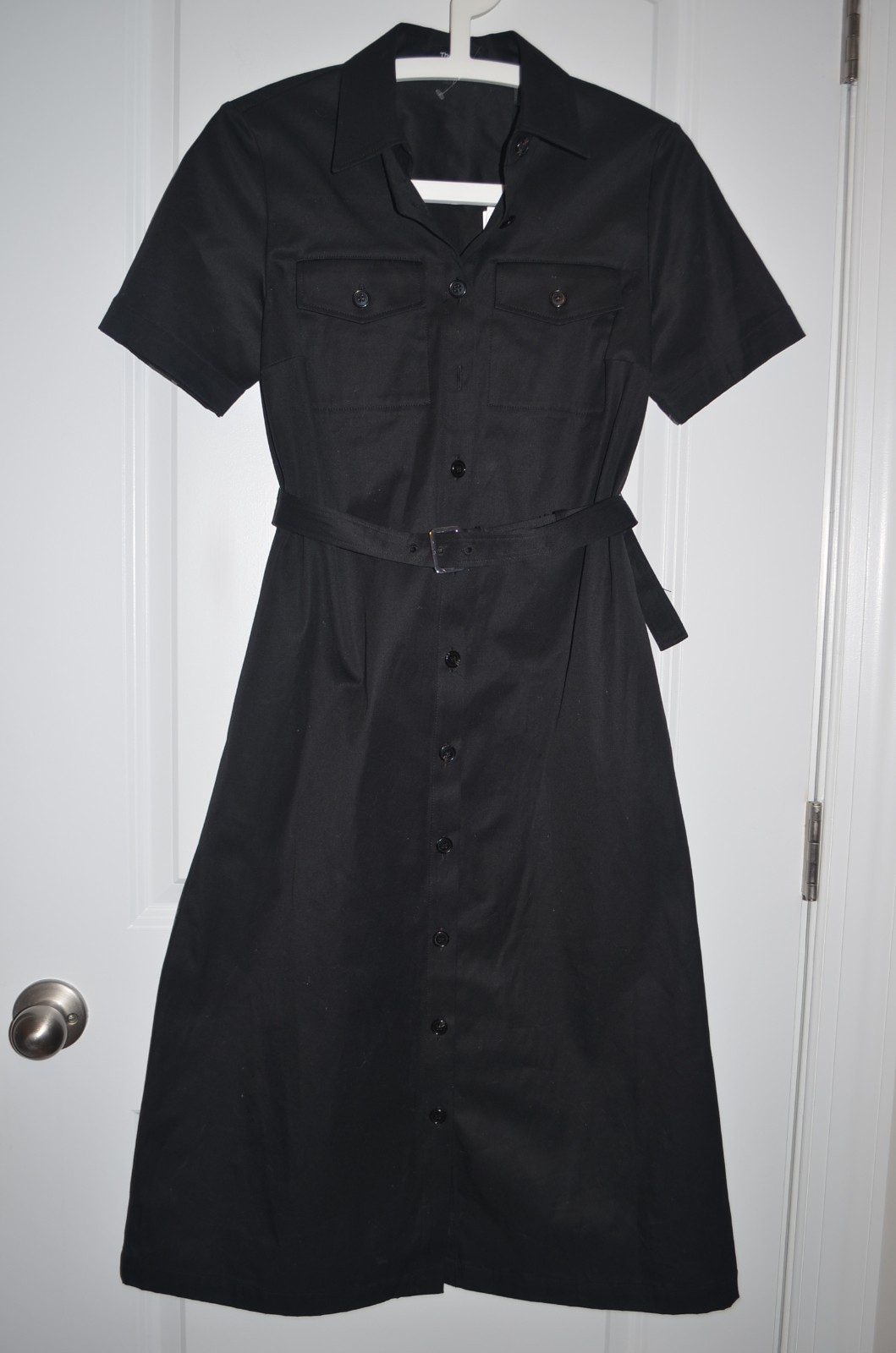 NWT $395 Theory MTRY Button Front Collared Shirt Dress Midi Safari 00