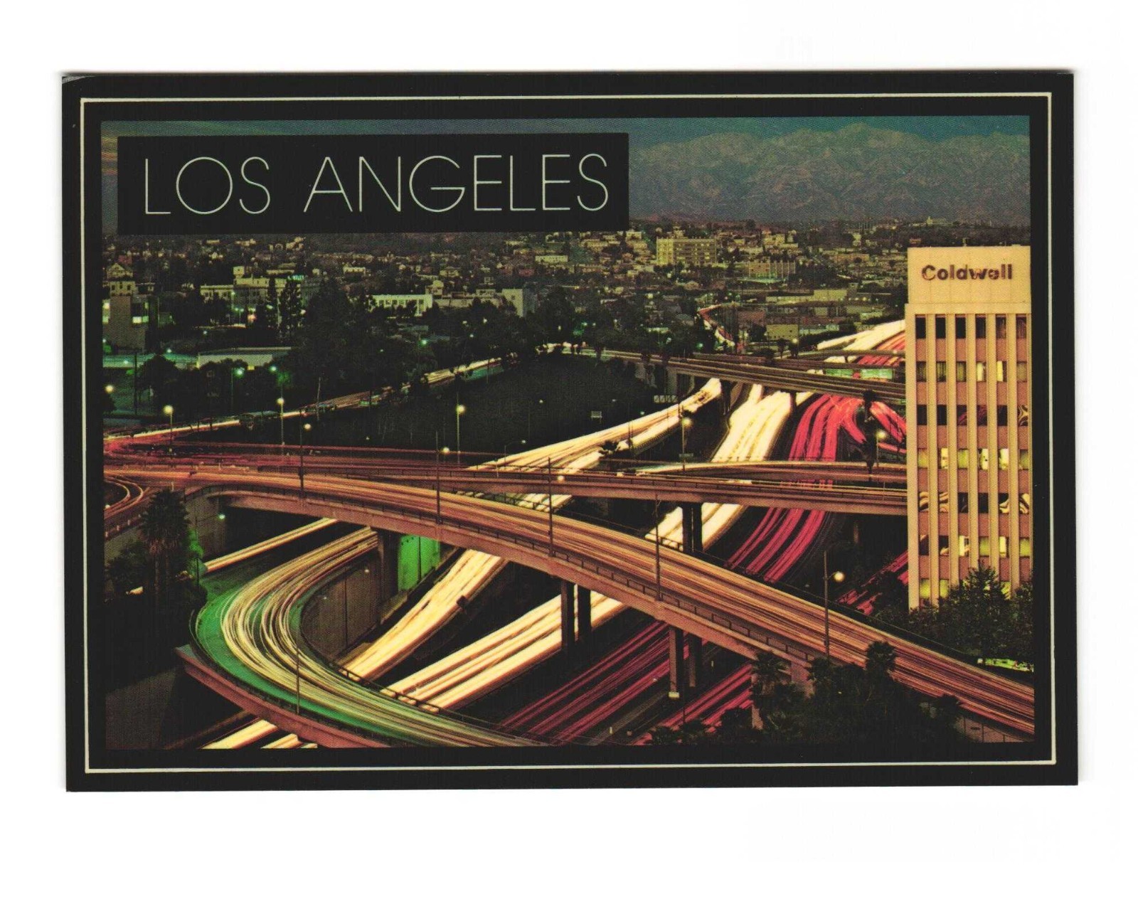 Dynamic Los Angeles CA vintage postcard unposted
