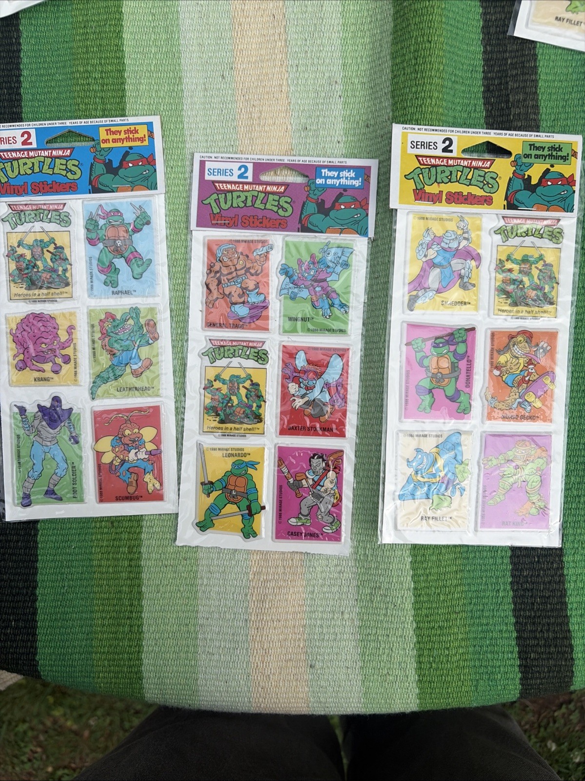 1988 1990 Teenage Mutant Ninja Turtles Puffy Stickers Series 2 Vinyl stickers