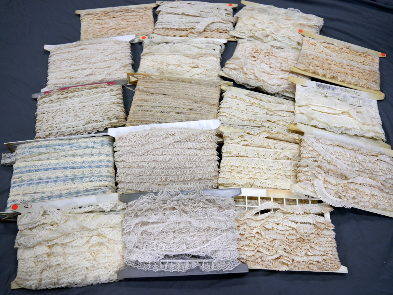 Vintage Lace Trim Collection 18 Rolls 500+ Yards NYC Sewing Dressmaking