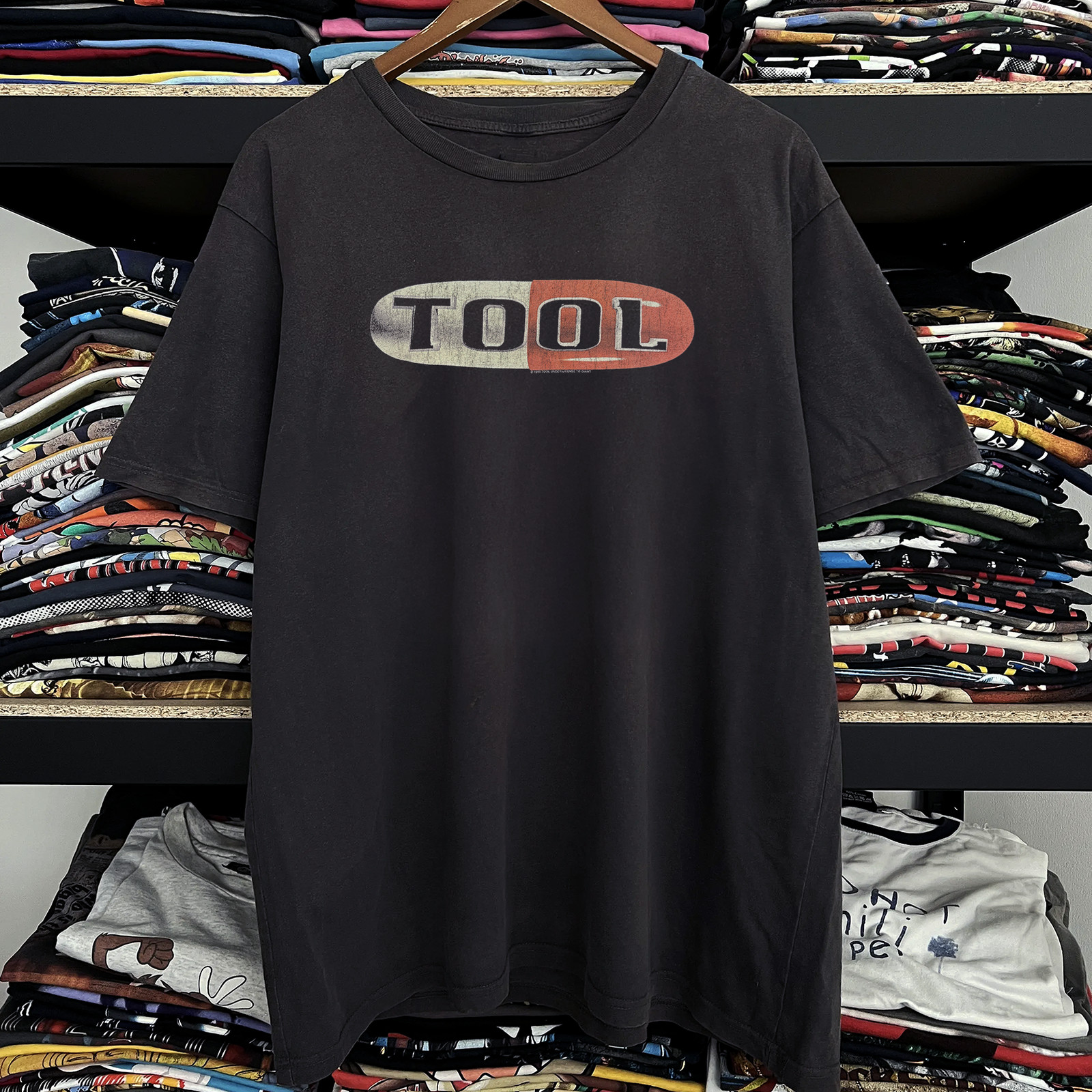 90s Tool Pill Brain Rare T-Shirt Black L