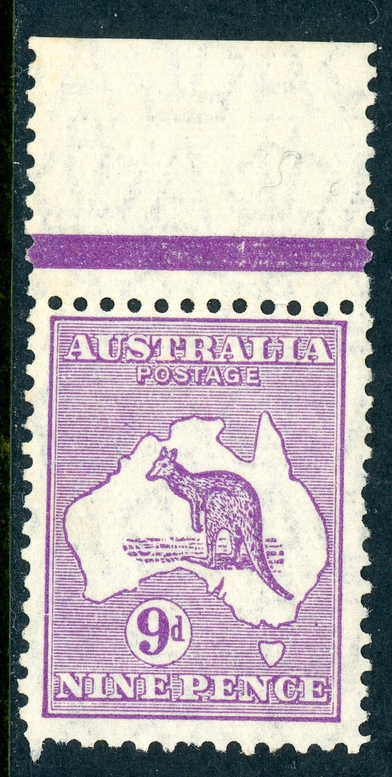 Australia 1929 Kangaroo 9p Violet Roo Die 2 SG #108a MNH T761