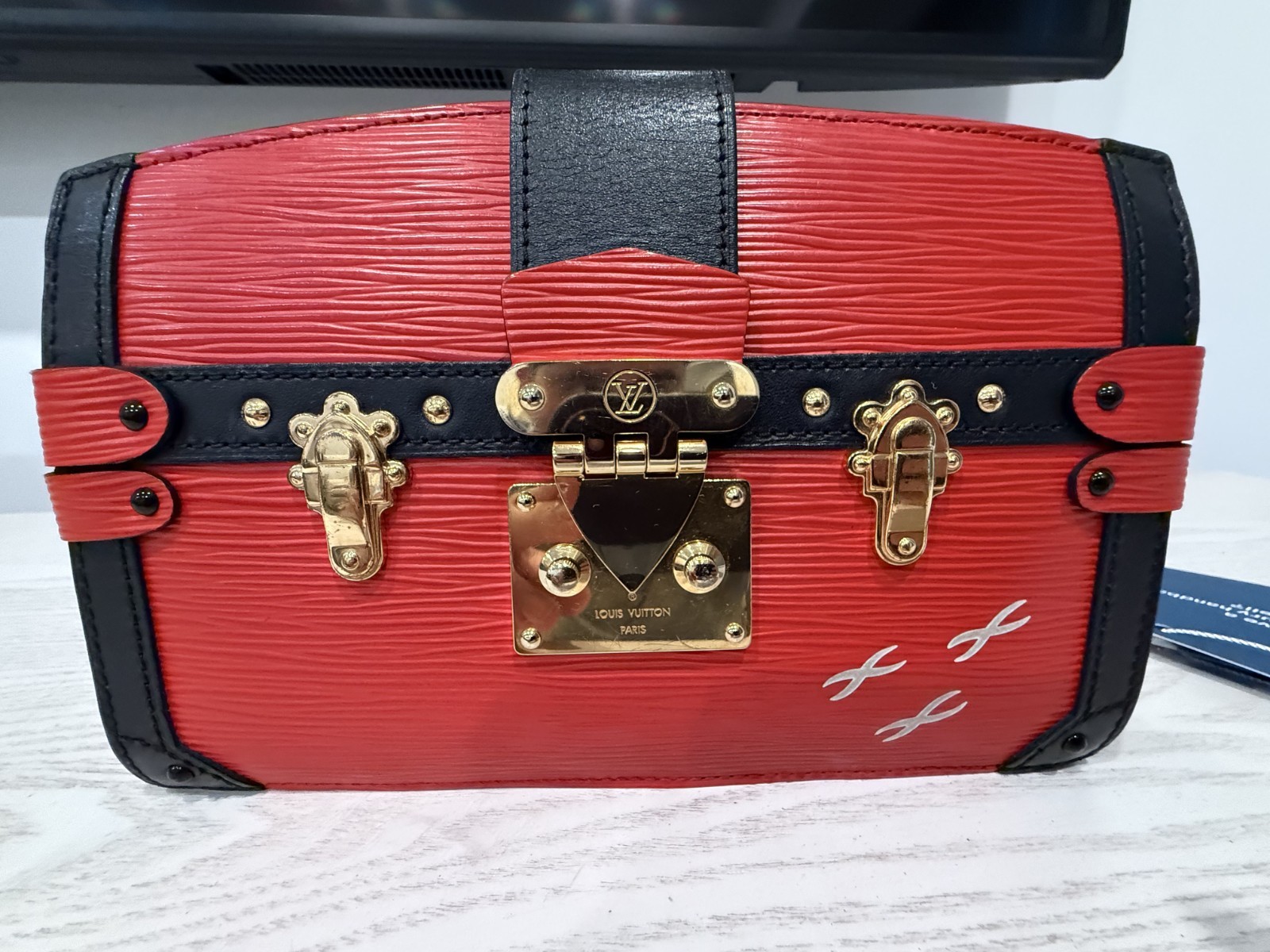 Louis Vuitton Trunk Clutch Red Epi Leather