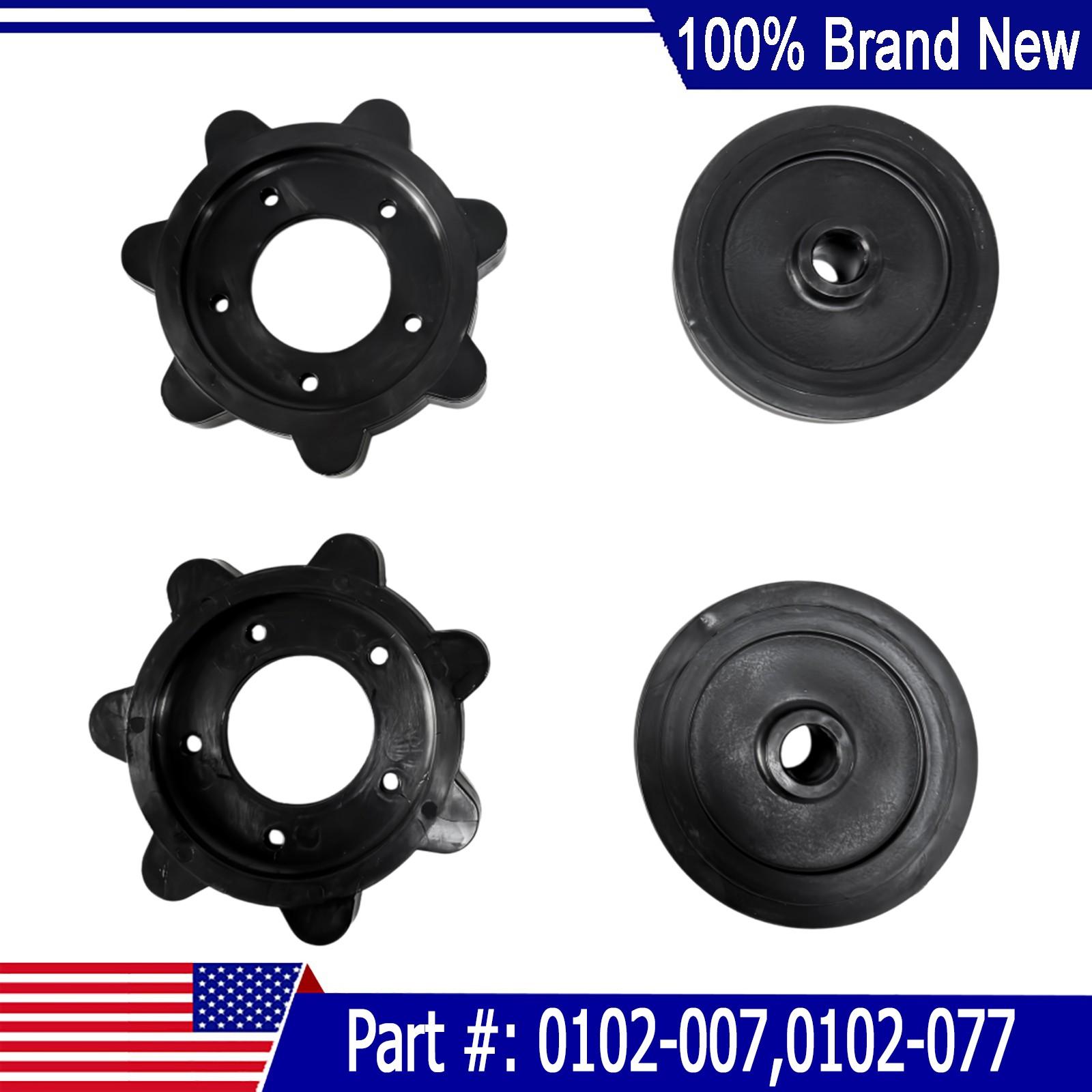 0102-011 NEW Vintage Drive Shaft Sprocket & Idler Wheel Set 0102-007 0102-077