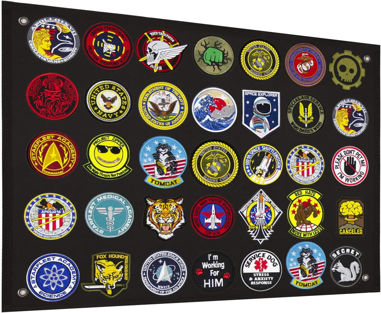 Tactical Patch Display Holder Panel Board for Military Army Morale Hook and Loop