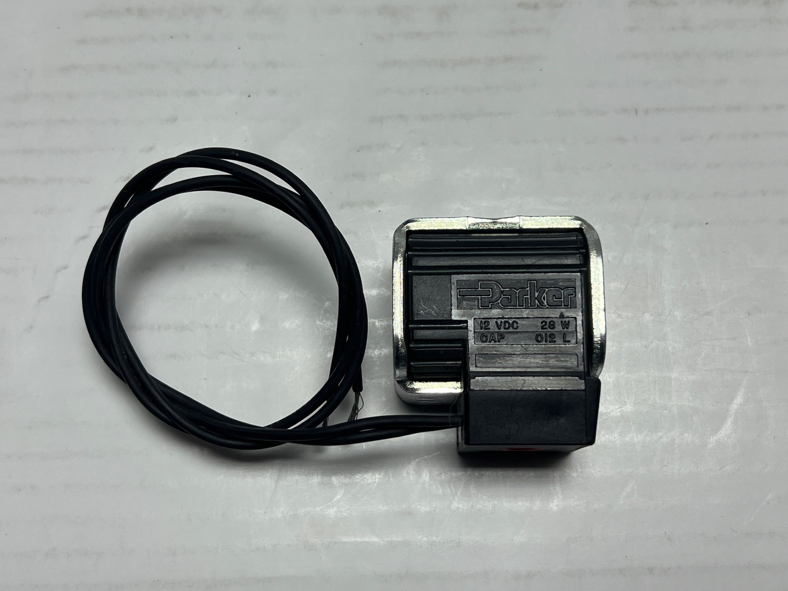 Parker Hydraulics 12 VDC 28W CAP 012 L Cartridge Valve Solenoid Coil 5/8