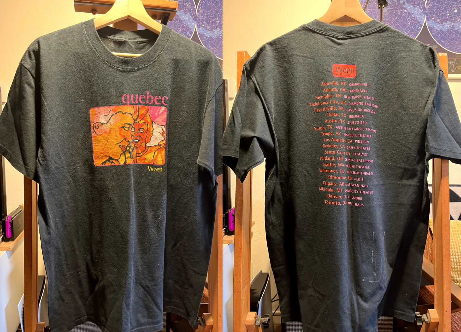 Ween Quebec Tour 2003 Vintage Concert Shirt Alternative Rock Fan Graphic Tee
