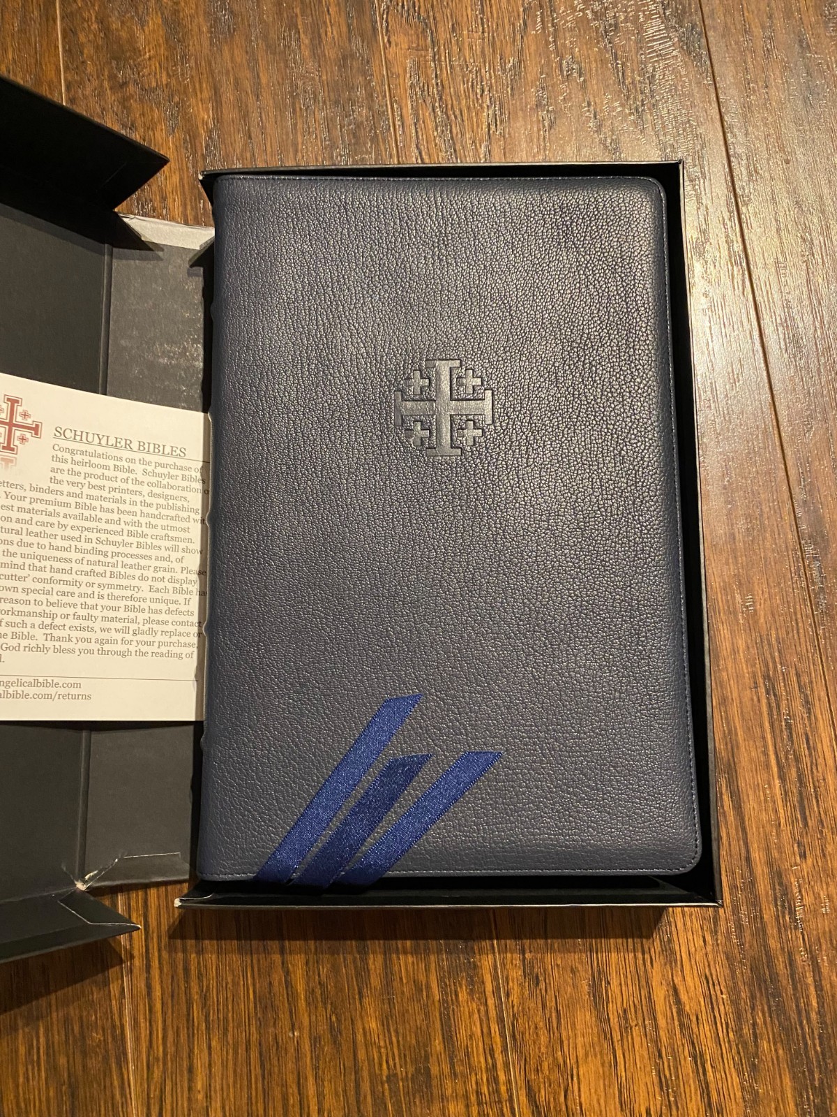 Schuyler NASB Stridon Blue Goatskin BIble Schuyler NASB Stridon Blue Goatskin BIble