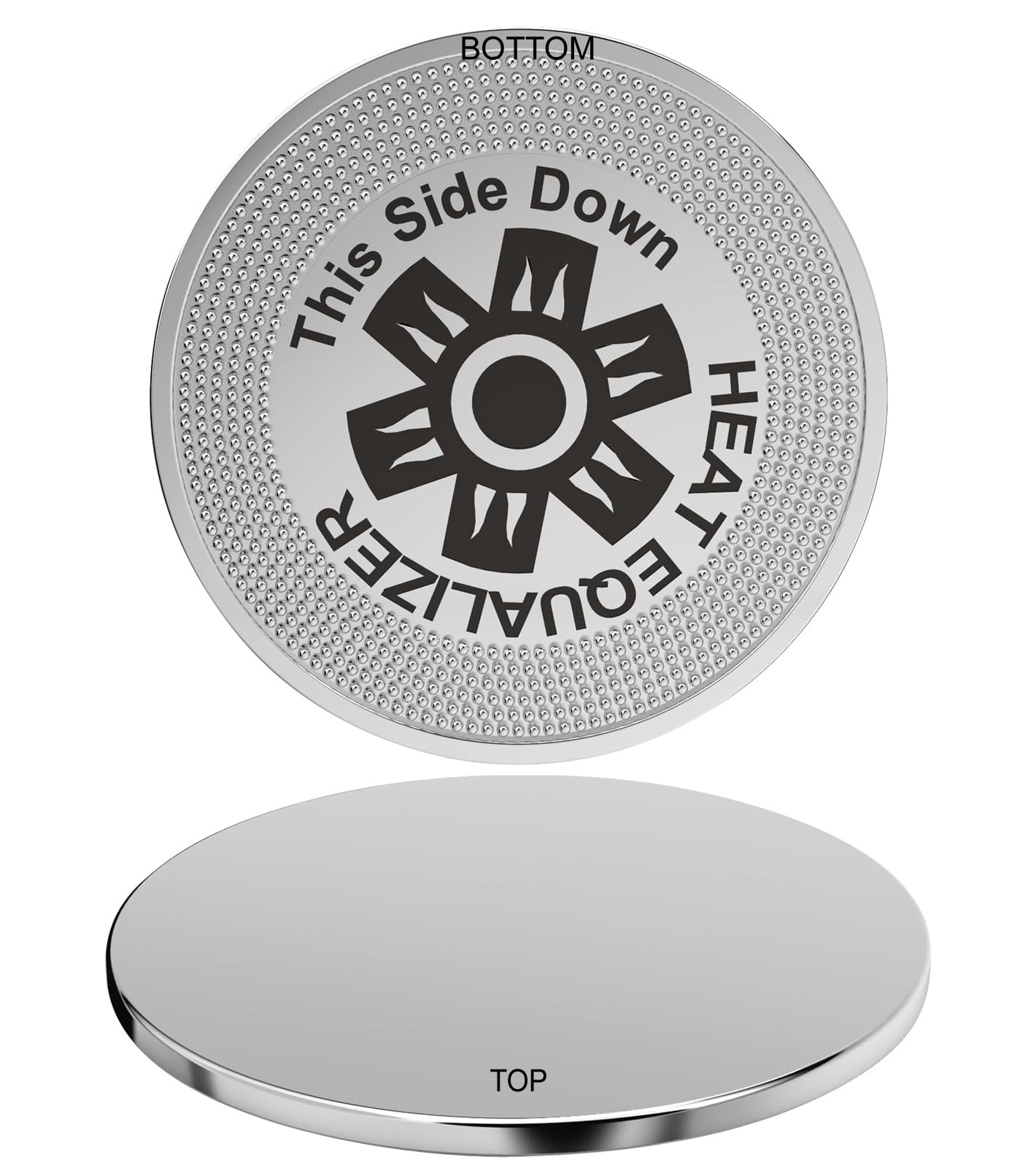 Heat Equalizer-12 inch Commercial Grade High Polish Heat Diffuser for Gas & Heat Equalizer-12 inch Commercial Grade High Polish Heat Diffuser for Gas &