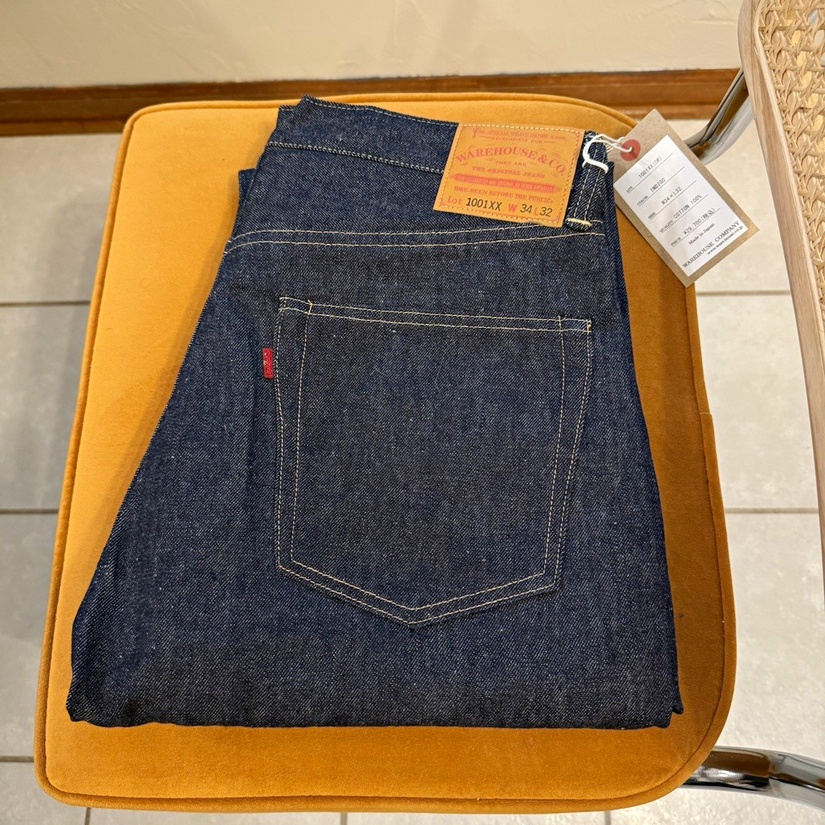Warehouse & Co. Men\'s 1001xx Indigo Raw Denim Unworn BNWT Straight Leg Jeans
