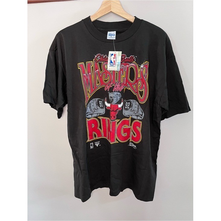 Vintage Salem Chicago Bulls Masters of the Rings T-Shirt Black XL NWT 1992 NBA