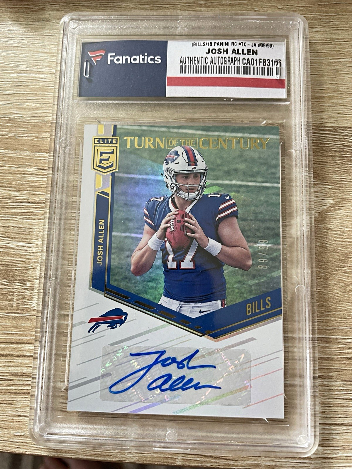 2018 Panini Donruss Elite Turn of the Century Auto Josh Allen RC TC-JA /99