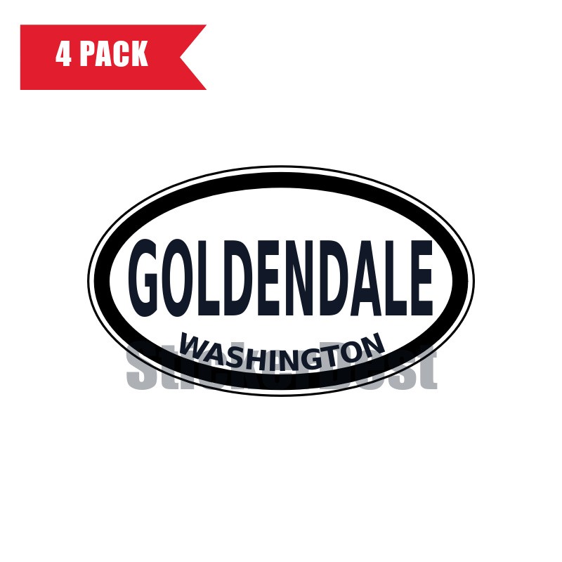 Washington Goldendale Oval Sticker 4 Pack 3x2 Inch