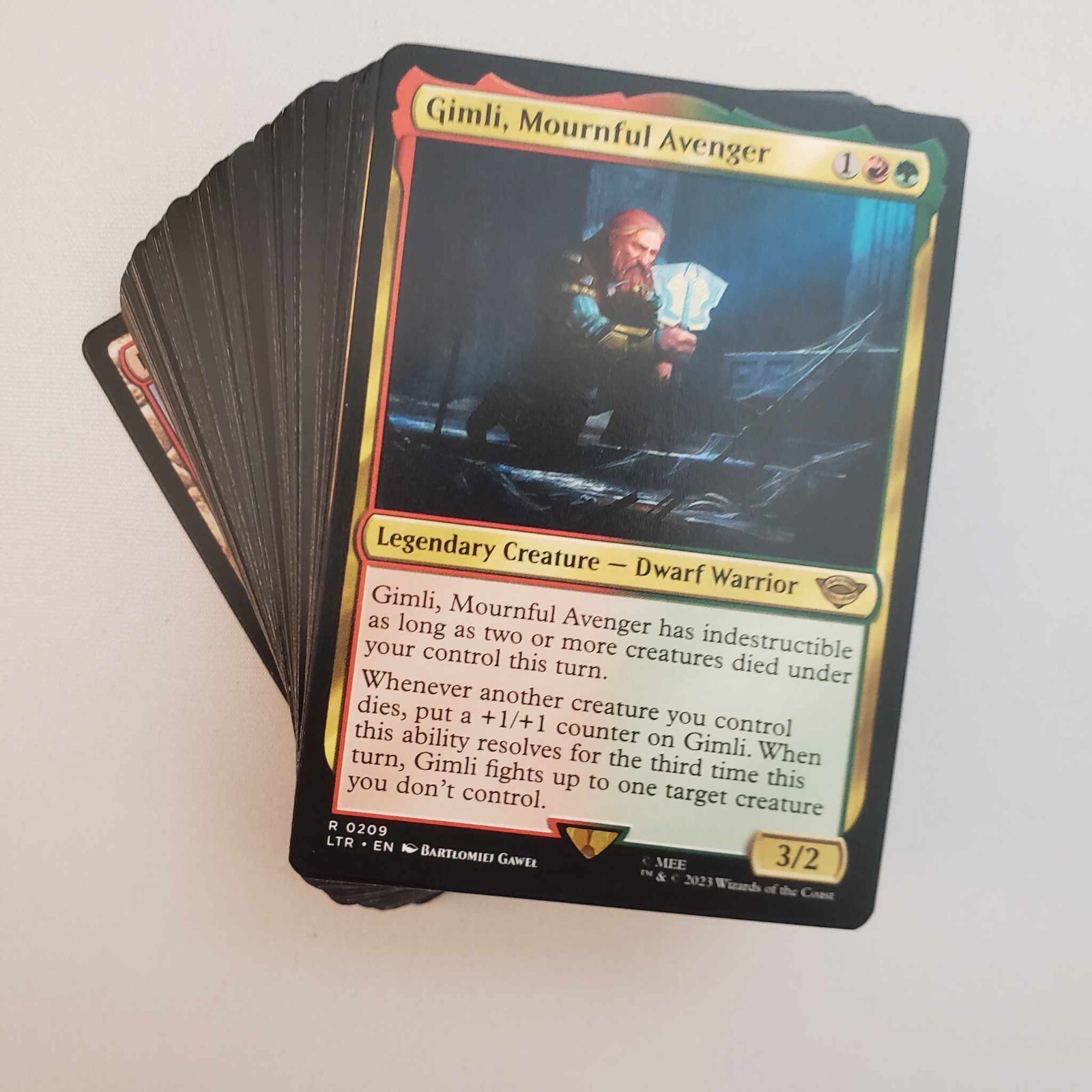 MTG Lord of the Rings Commander EDH Gimli Mournful Avenger Deck