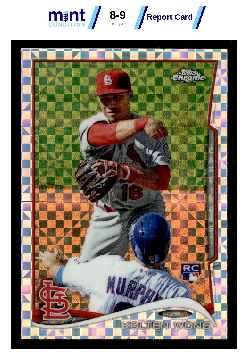 2014 TOPPS CHROME KOLTEN WONG 188 MINT RC X-FRACTOR MCG 9 ST. LOUIS CARDINALS 2014 TOPPS CHROME KOLTEN WONG 188 MINT RC X-FRACTOR MCG 9 ST. LOUIS CARDINALS