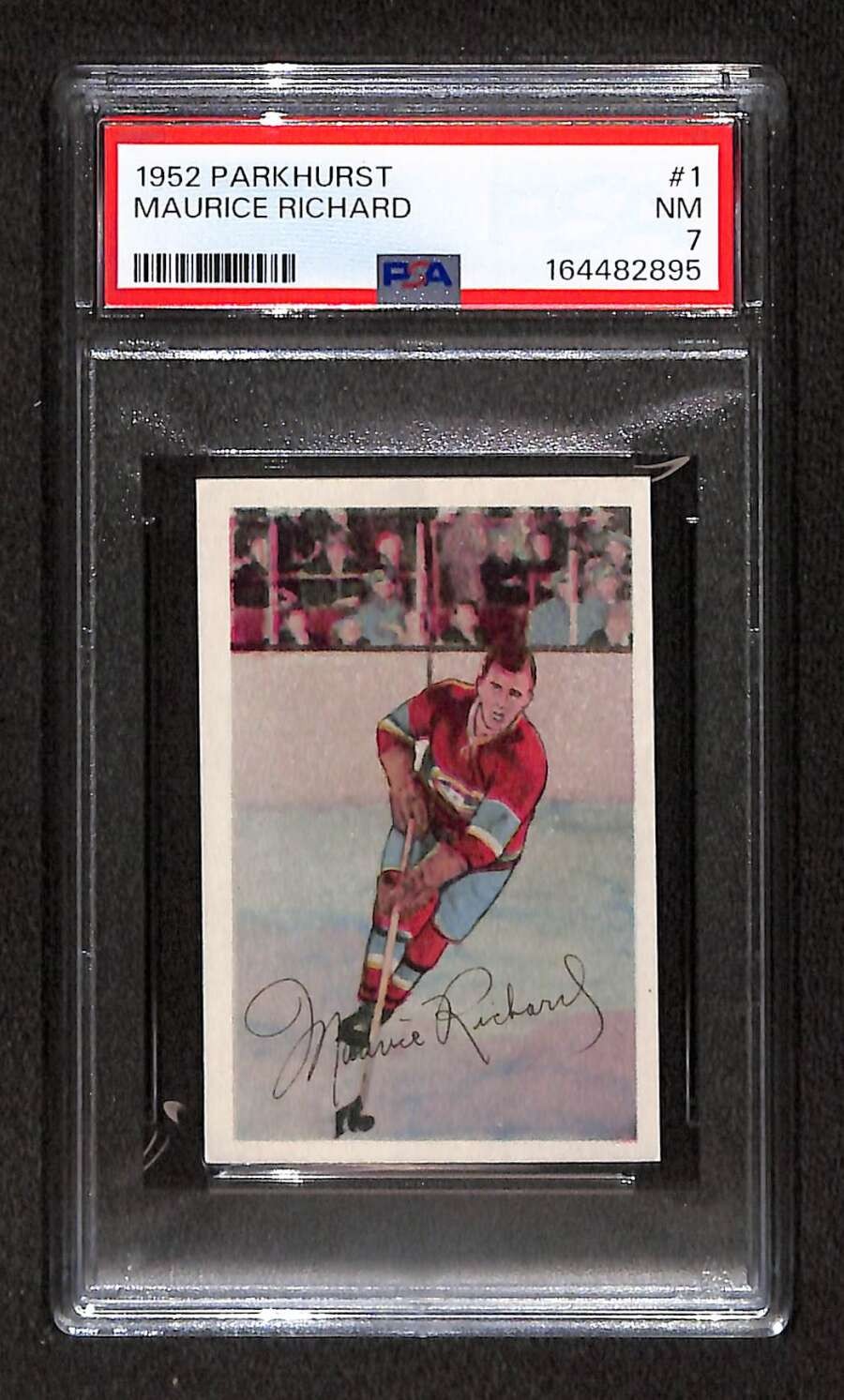 1952 Parkhurst #1 Maurice Richard HOF PSA 7 NM C106969 1952 Parkhurst #1 Maurice Richard HOF PSA 7 NM C106969